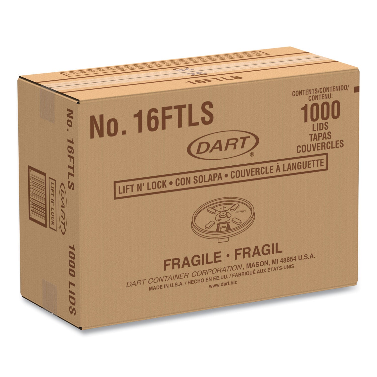 Round - Plastic - White - 100/Bag - 10 / Carton