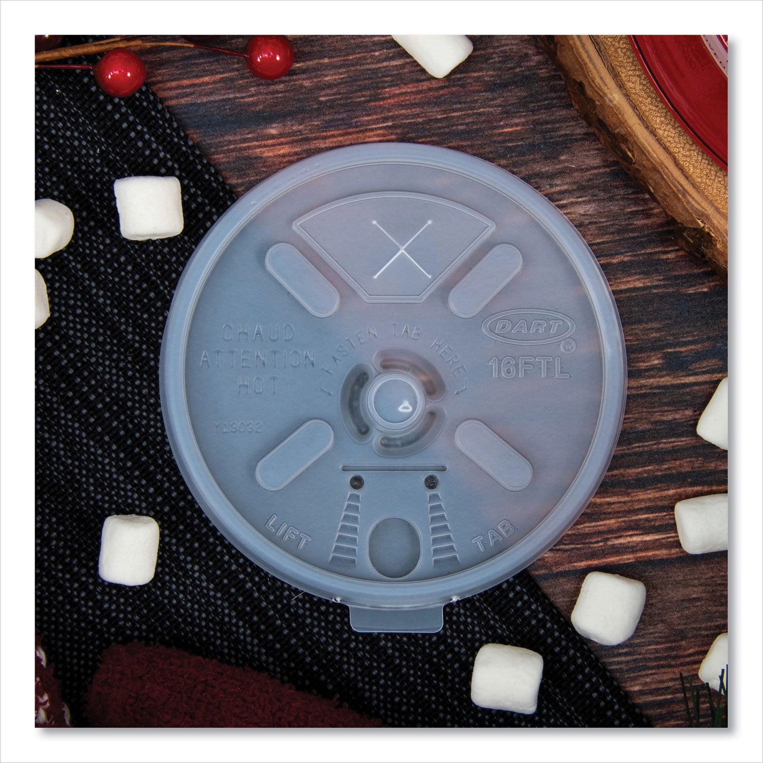 Round - Plastic - White - 100/Bag - 10 / Carton
