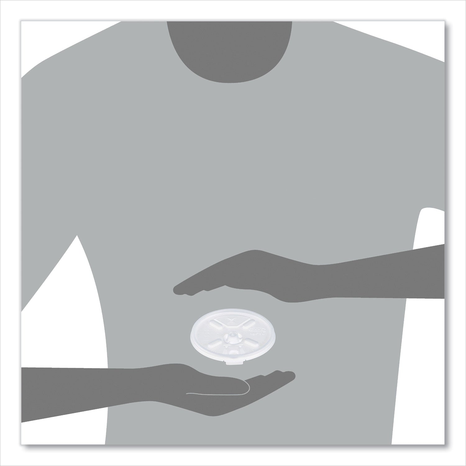 Round - Plastic - White - 100/Bag - 10 / Carton