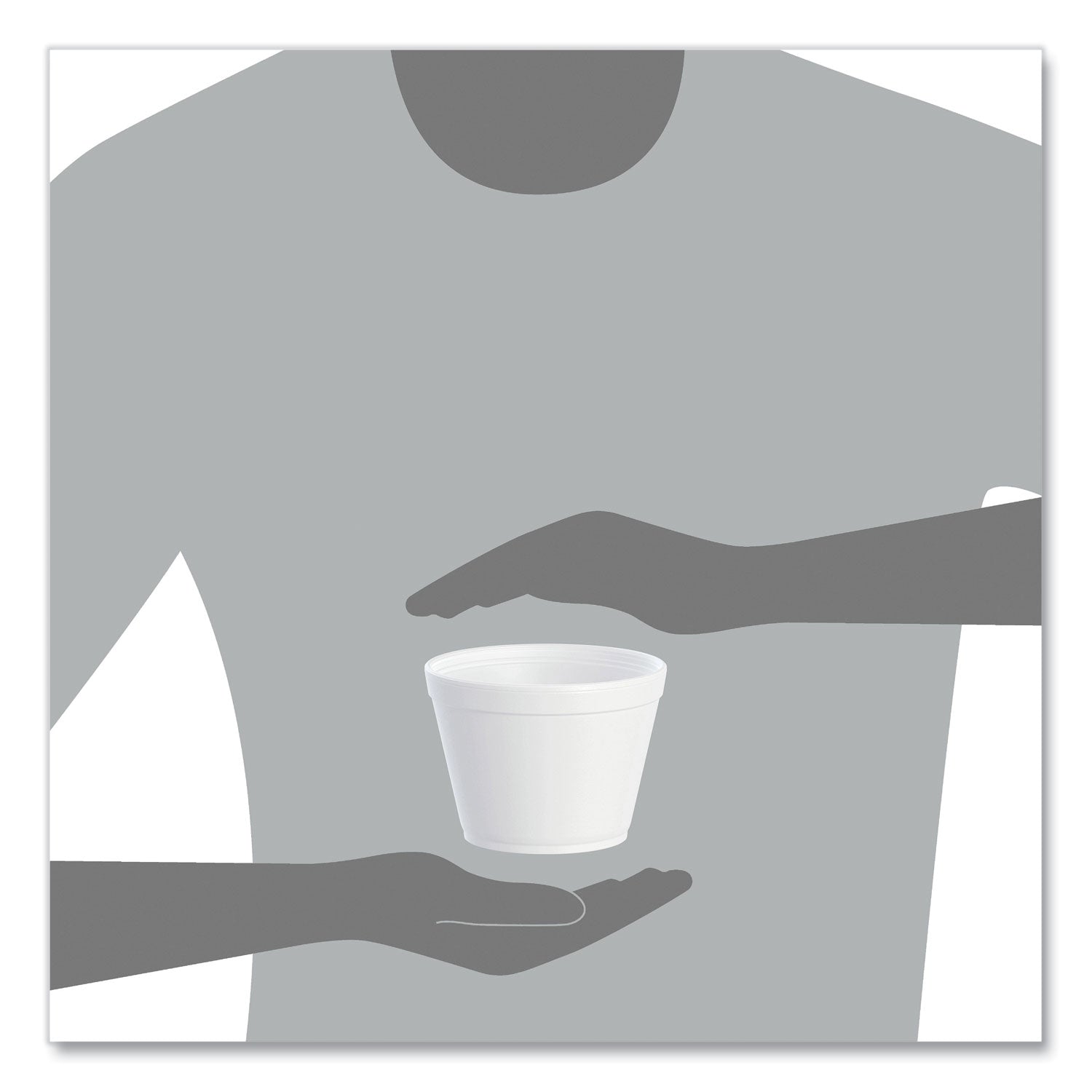 16 fl oz - Round - White - Foam - Sauce, Ice Cream - 25/Pack - 20 / Carton