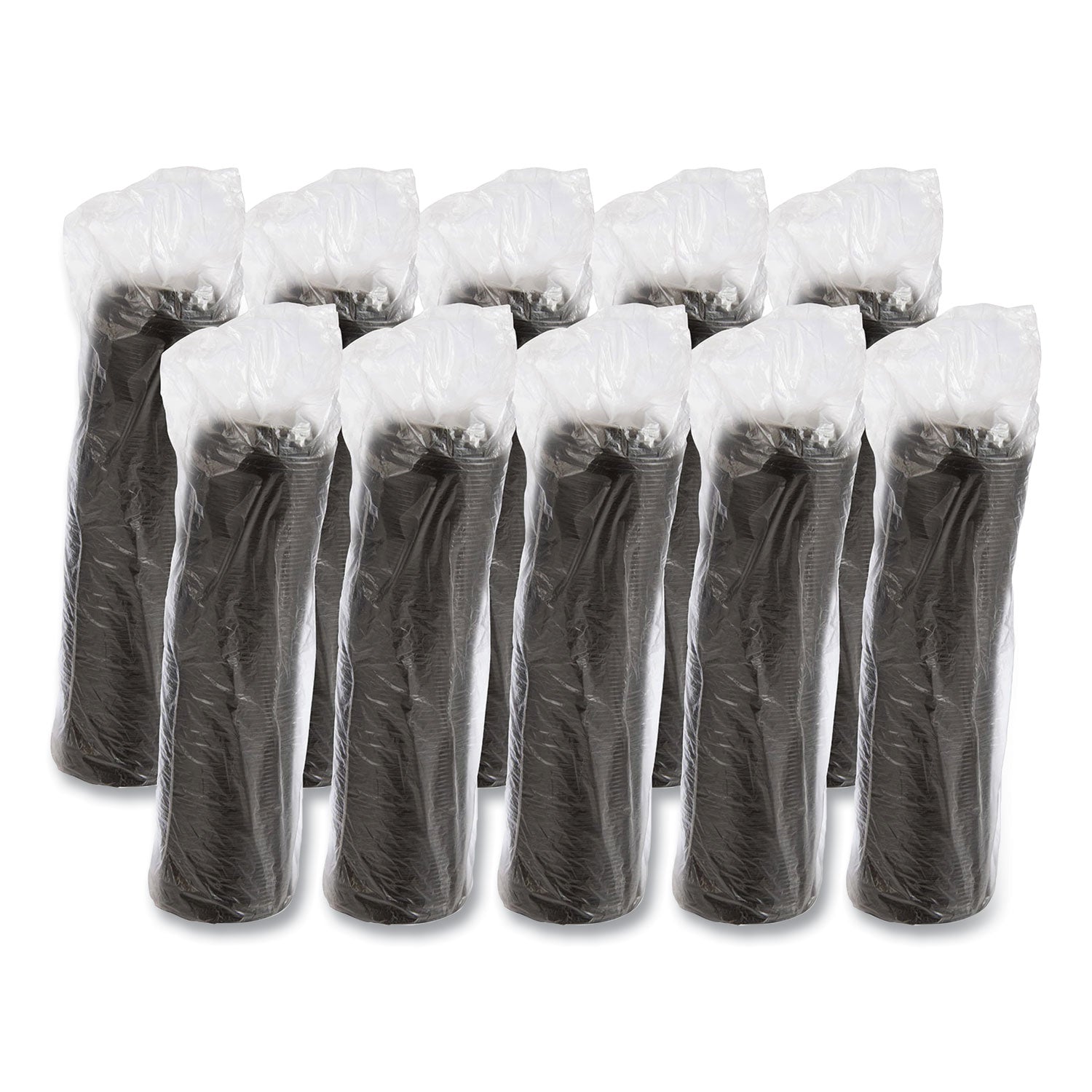 Round - Plastic - Black - 100/Bag - 1000 / Carton