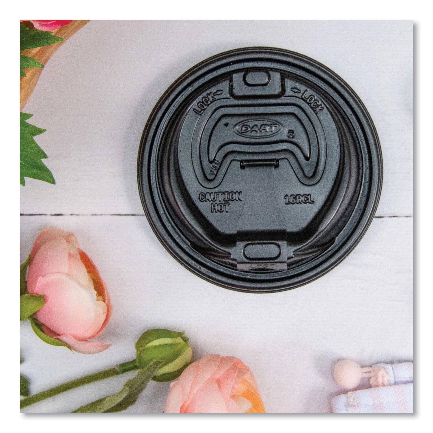 Round - Plastic - Black - 100/Bag - 1000 / Carton
