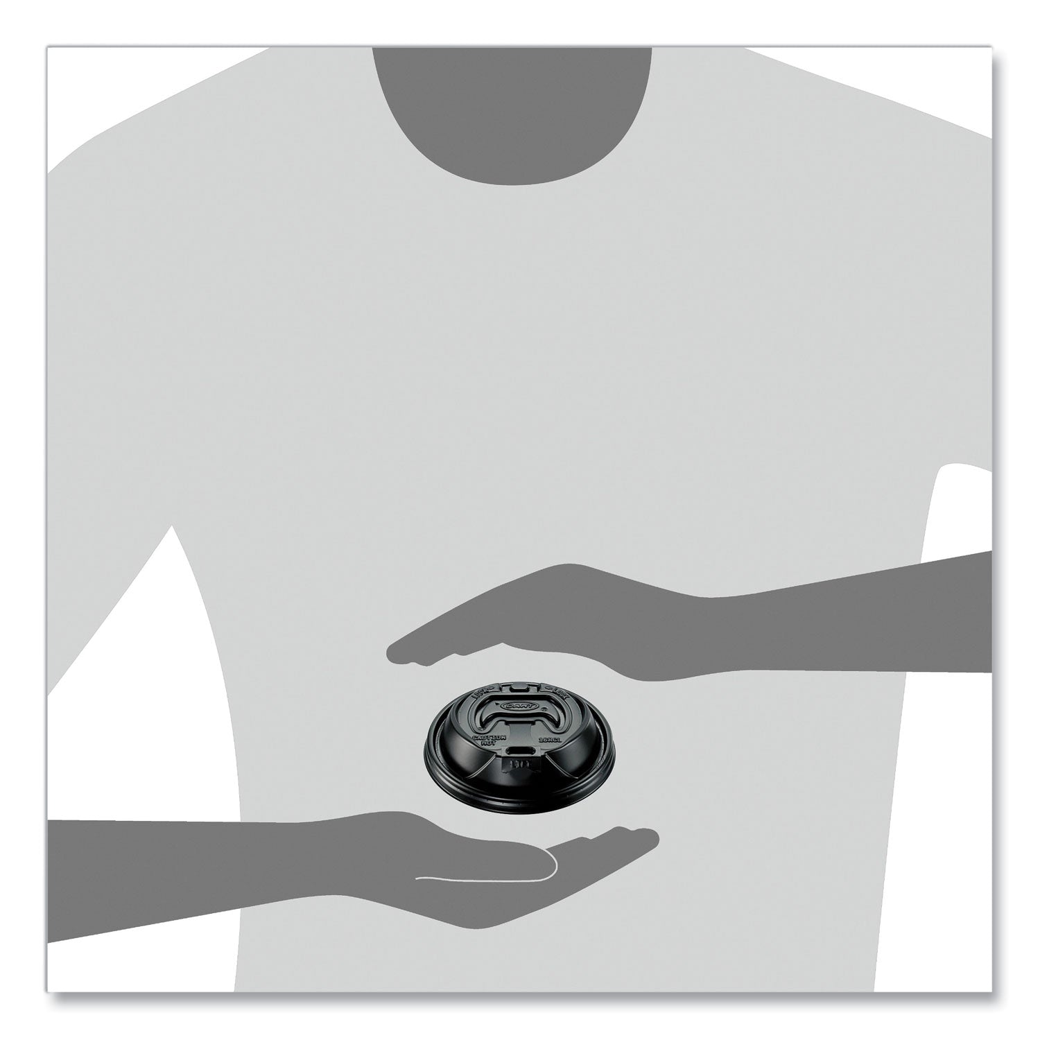 Round - Plastic - Black - 100/Bag - 1000 / Carton