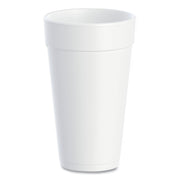 20 fl oz - Round - White - Foam - Beverage, Coffee, Cappuccino, Soft Drink, Juice, Hot Drink, Cold Drink, Iced Tea, Smoothie - 20/Pack - 25 / Carton