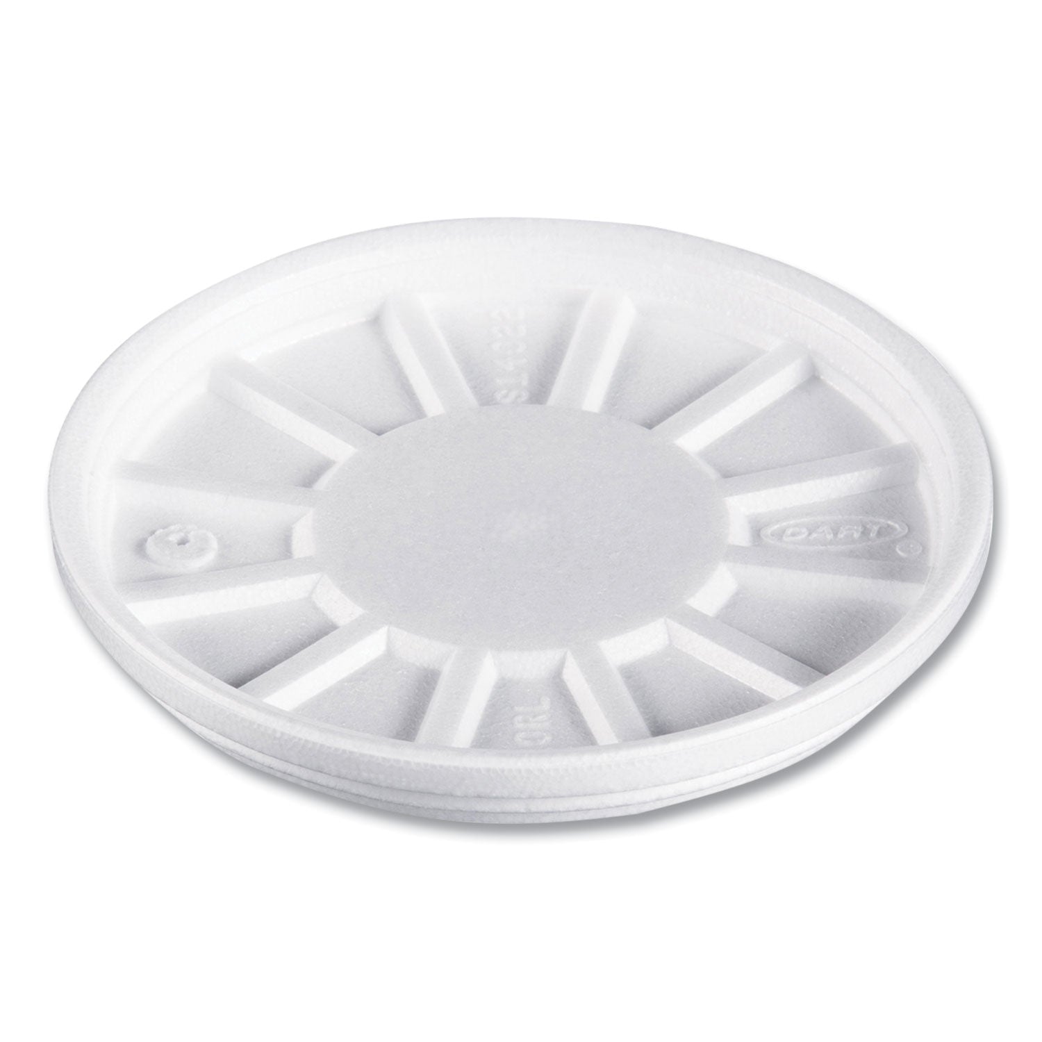 Vented Foam Lids, Fits 6 oz to 32 oz Hot Cups, White, 50/Pack, 10 Packs/Carton