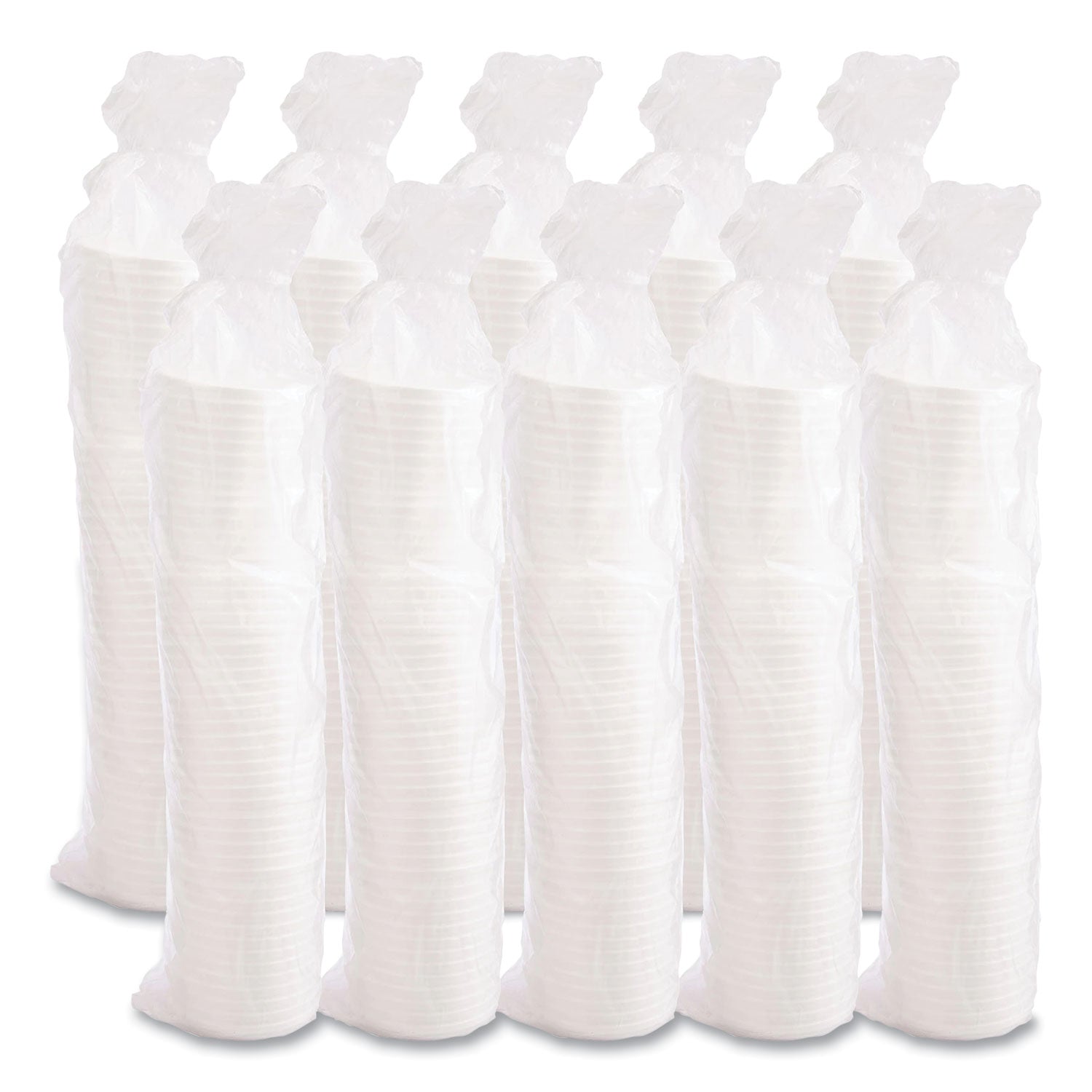 Vented Foam Lids, Fits 6 oz to 32 oz Hot Cups, White, 50/Pack, 10 Packs/Carton