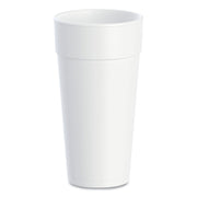 24 fl oz - Round - White - Foam - Coffee, Cappuccino, Tea, Hot Chocolate, Hot Cider, Juice, Soft Drink, Soda, Juice, Smoothie, Water - 20/Bag - 25 / Carton