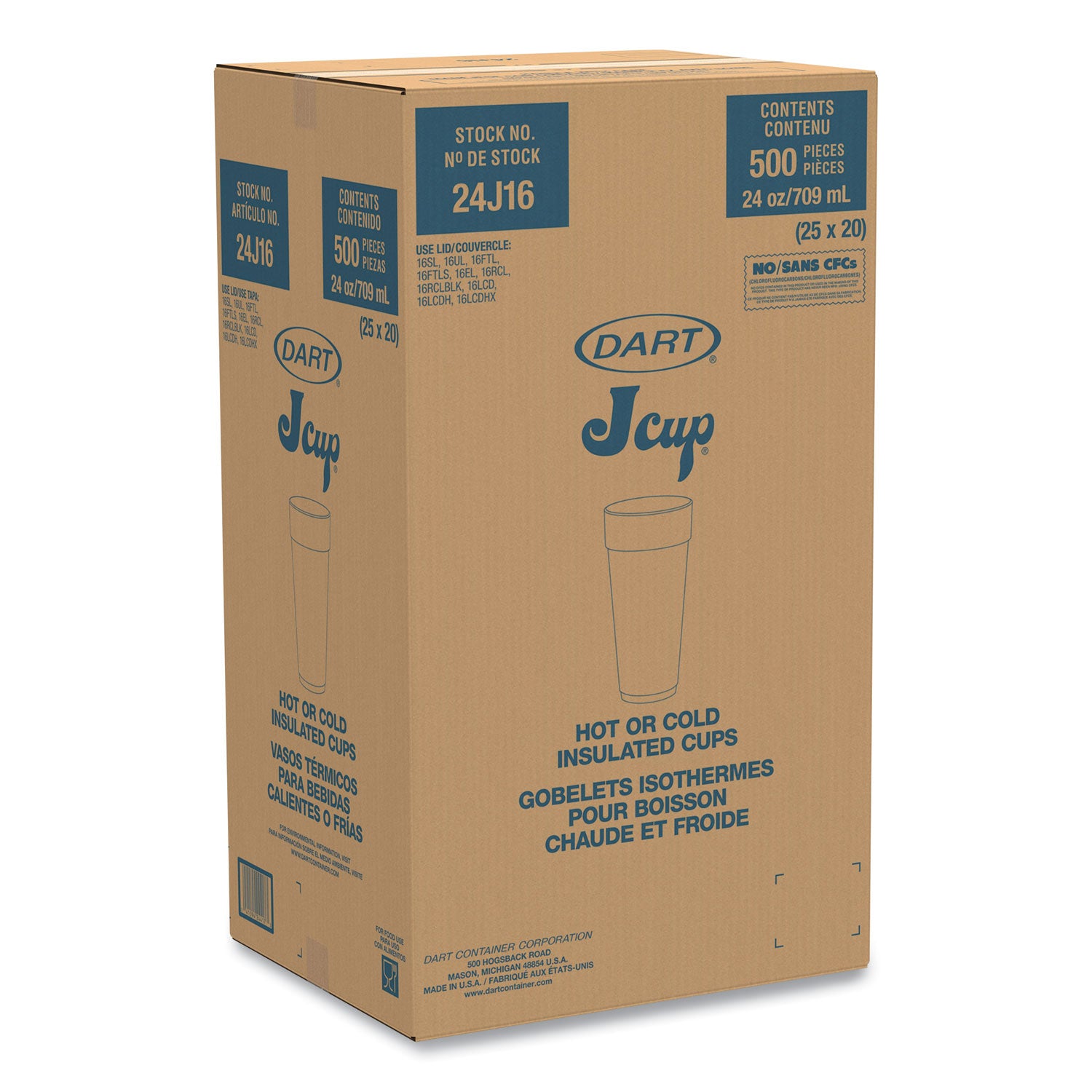24 fl oz - Round - White - Foam - Coffee, Cappuccino, Tea, Hot Chocolate, Hot Cider, Juice, Soft Drink, Soda, Juice, Smoothie, Water - 20/Bag - 25 / Carton