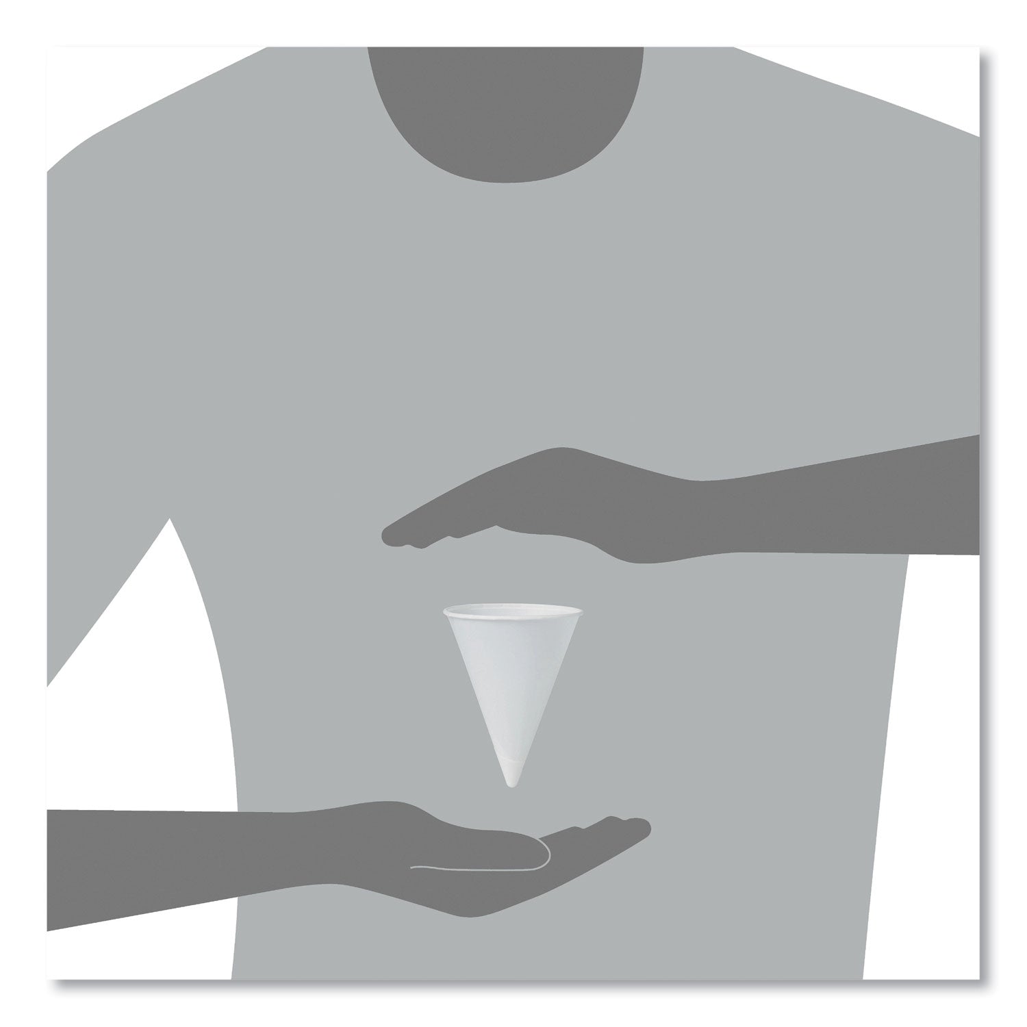 Cone Water Cups, 4.25 oz, Paper, White, 200/Bag, 25 Bags/Carton