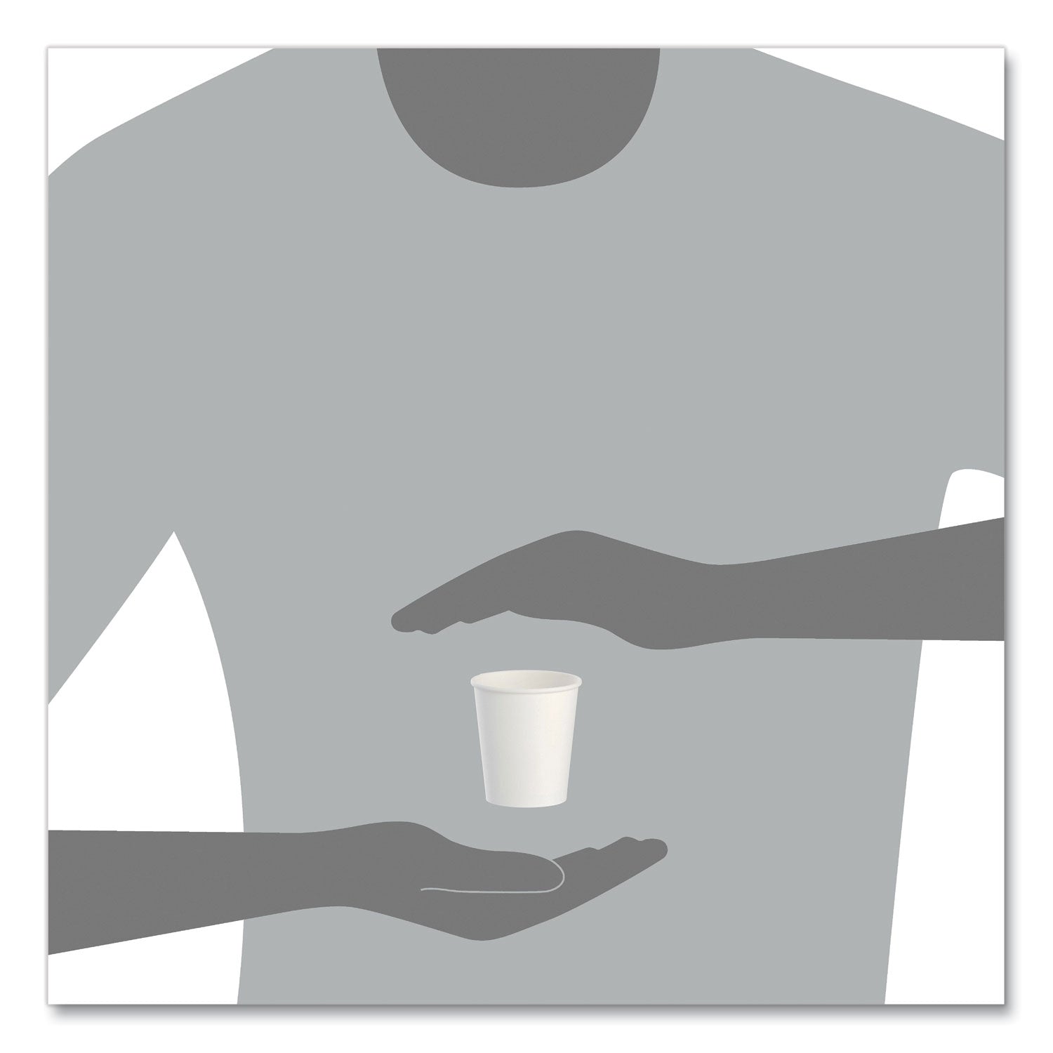 Paper Water Cups, 3 oz, White, 100/Bag, 50 Bags/Carton