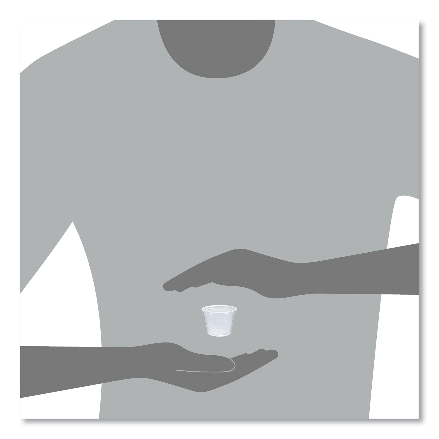 Conex Complements Portion/Medicine Cups, 1 oz, Plastic, Clear, 125/Bag, 20 Bags/Carton
