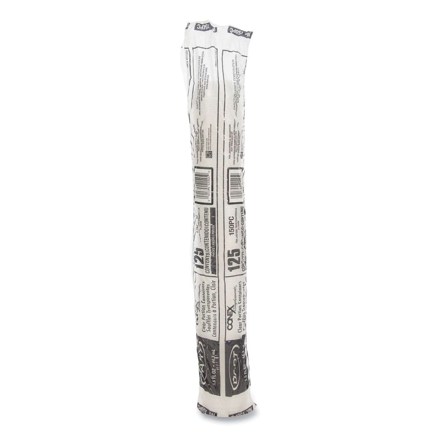 Conex Complements Portion/Medicine Cups, 1.5 oz, Plastic, Translucent, 125/Bag, 20 Bags/Carton