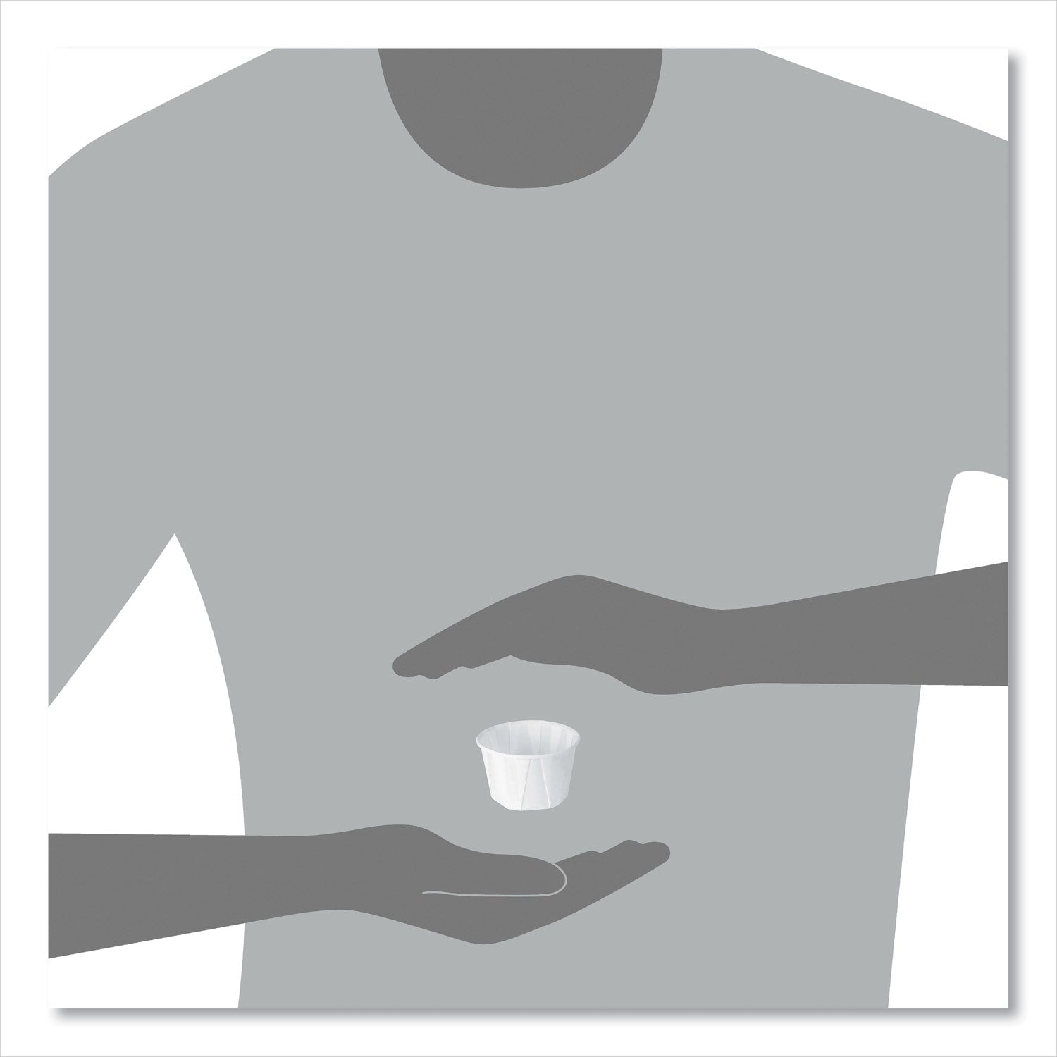 Paper Portion Cups, 2 oz, White, 250/Bag, 20 Bags/Carton