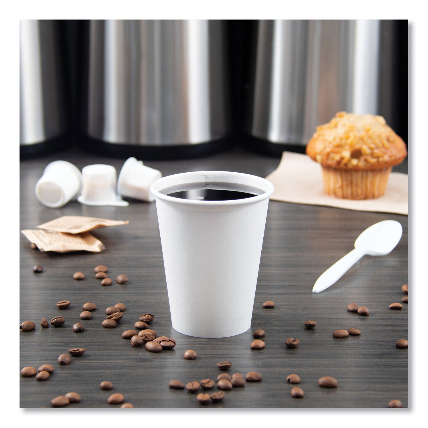 8 fl oz - White - Paper - Hot Drink, Beverage, Coffee, Tea, Cocoa - 50/Pack - 20 / Carton