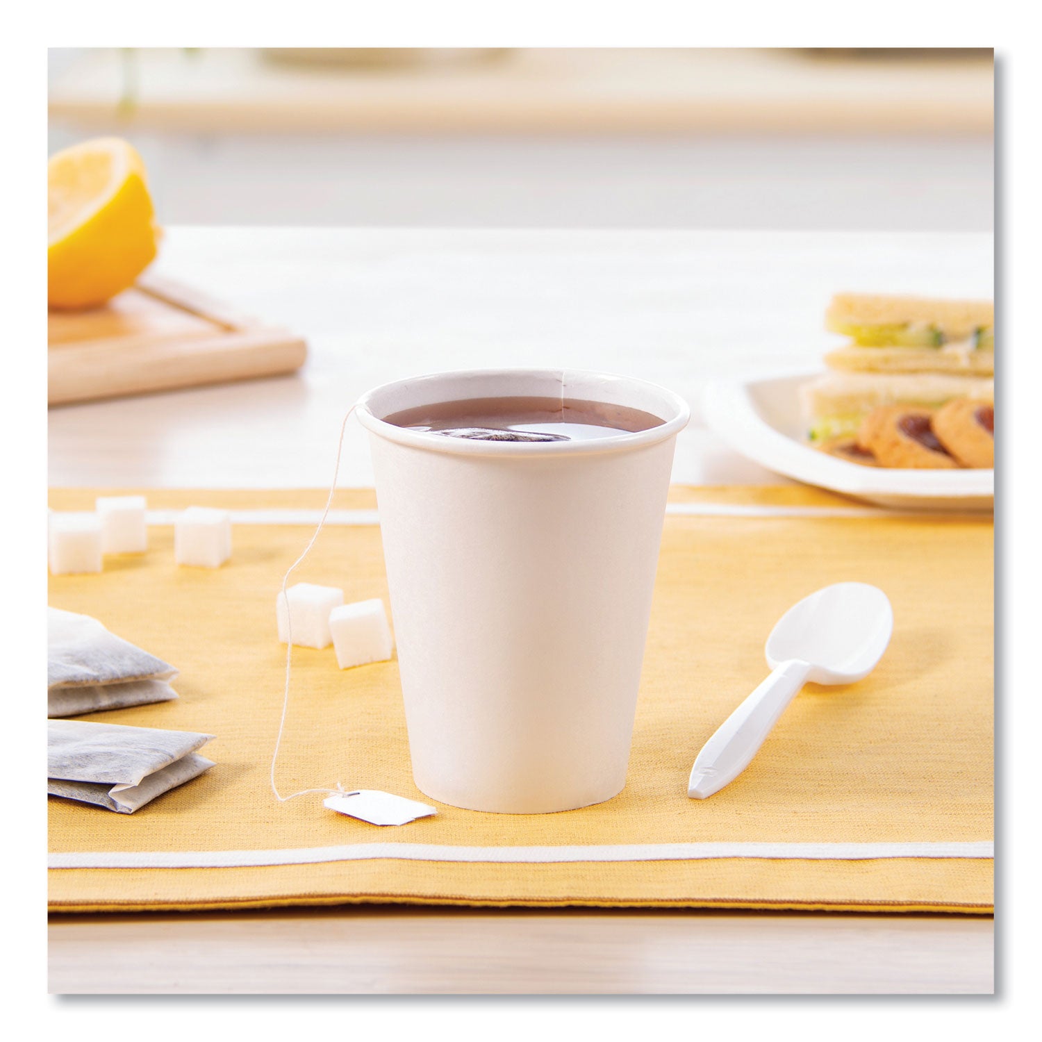 8 fl oz - White - Paper - Hot Drink, Beverage, Coffee, Tea, Cocoa - 50/Pack - 20 / Carton