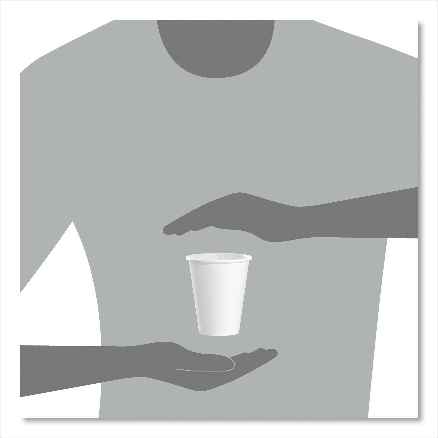 8 fl oz - White - Paper - Hot Drink, Beverage, Coffee, Tea, Cocoa - 50/Pack - 20 / Carton