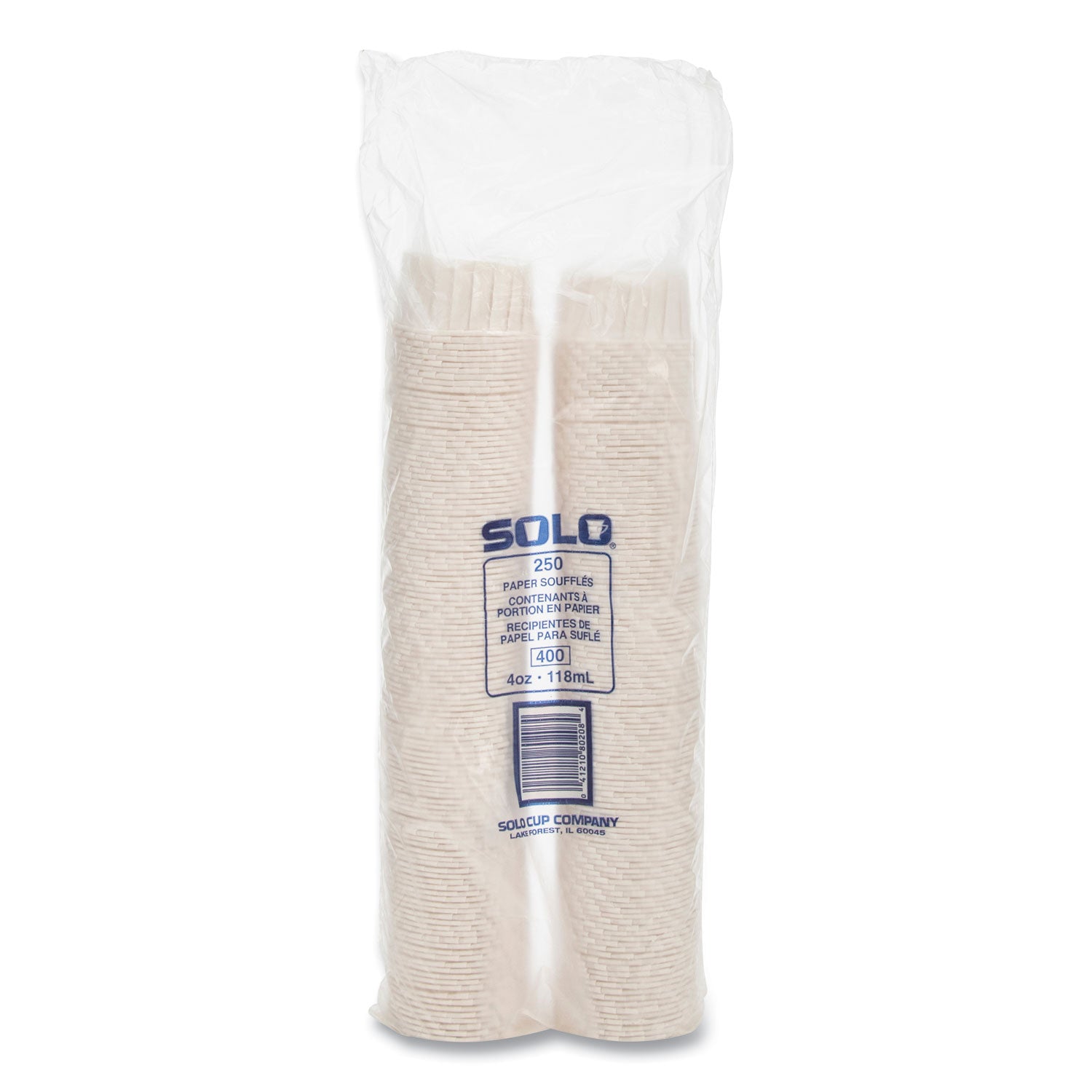 Paper Portion Cups, 4 oz, White, 250/Bag, 20 Bags/Carton