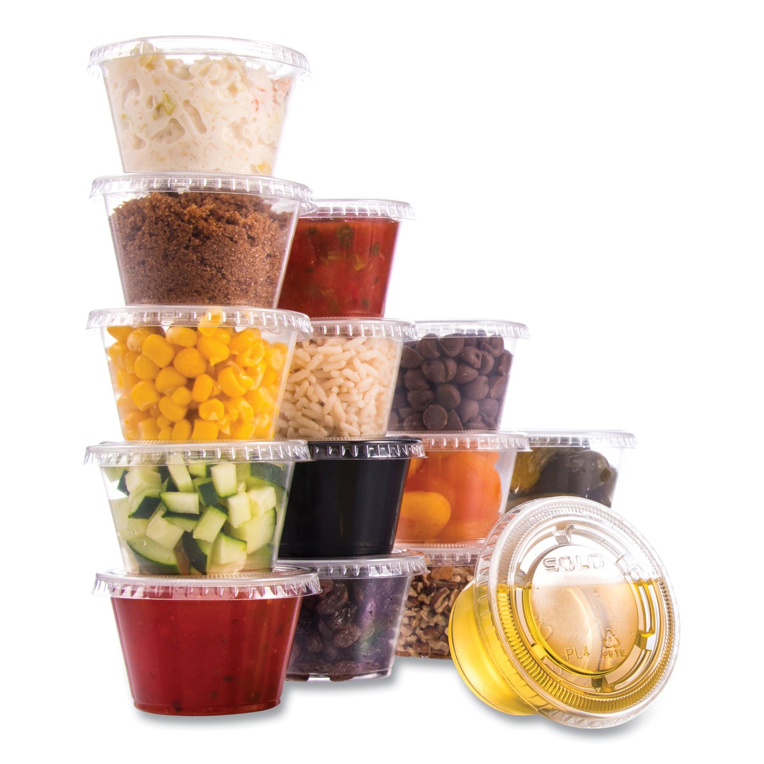 Serving, Transporting - White, Clear - Polypropylene Body - 125/Pack - 20 / Carton