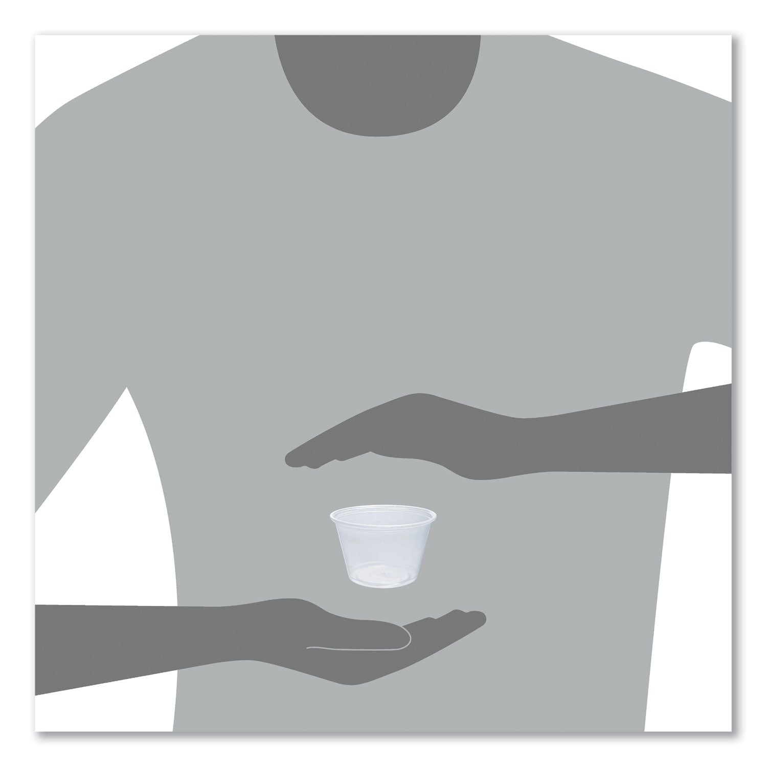 Serving, Transporting - White, Clear - Polypropylene Body - 125/Pack - 20 / Carton