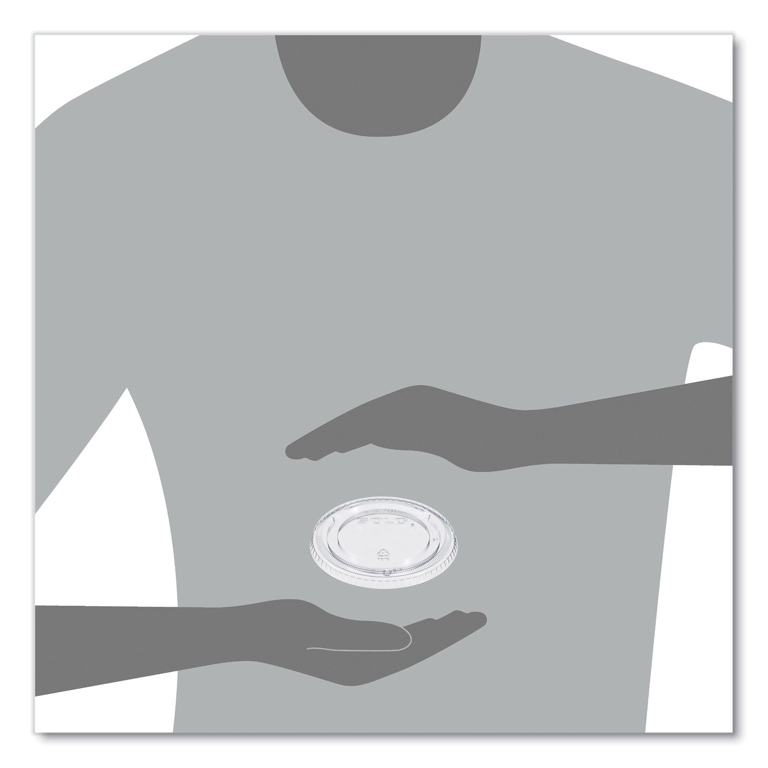 PETE Plastic Flat Cold Cup Lids, Fits 12 oz to 24 oz Cold Cups, Clear, 1,000/Carton
