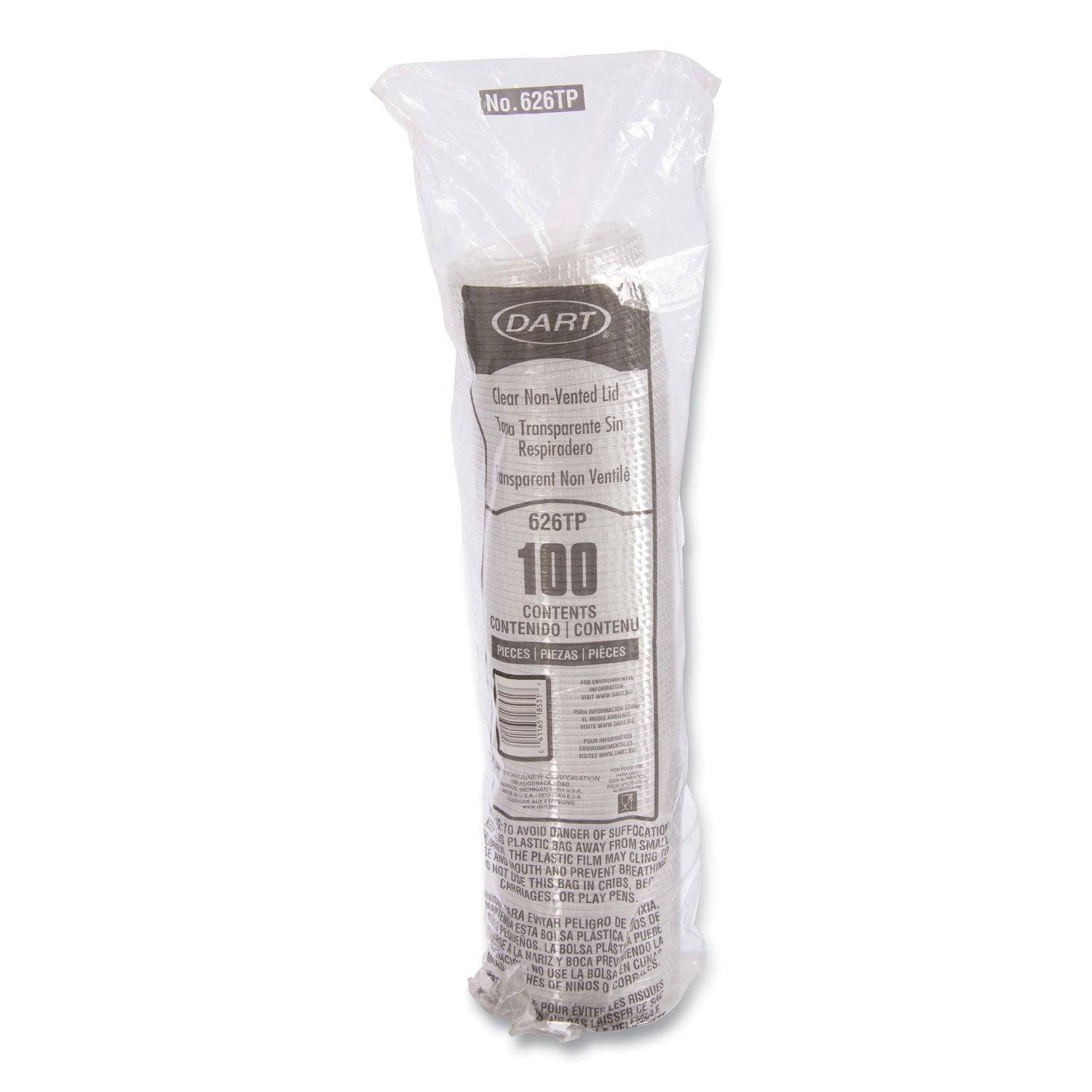 PETE Plastic Flat Cold Cup Lids, Fits 12 oz to 24 oz Cold Cups, Clear, 1,000/Carton