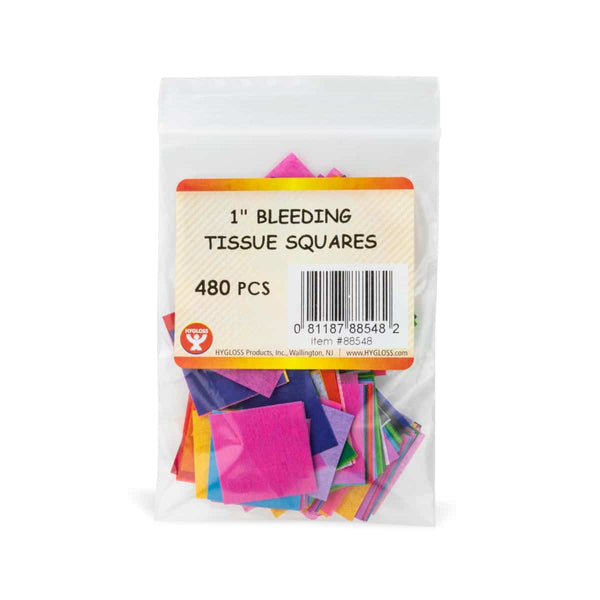 Mosaic 1" Squares Bleeding Tissue - 480, Assorted Colors