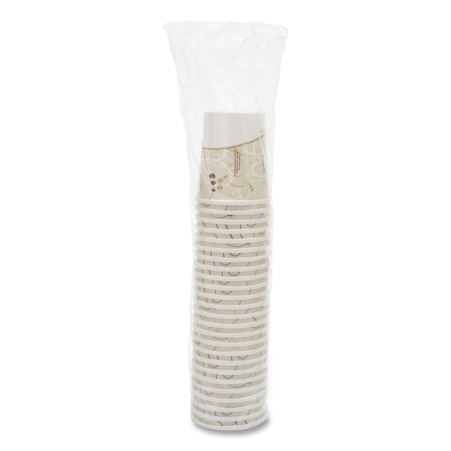 Flexstyle Double Poly Paper Containers, 32 oz, Symphony Design, Paper, 25/Pack, 20 Packs/Carton