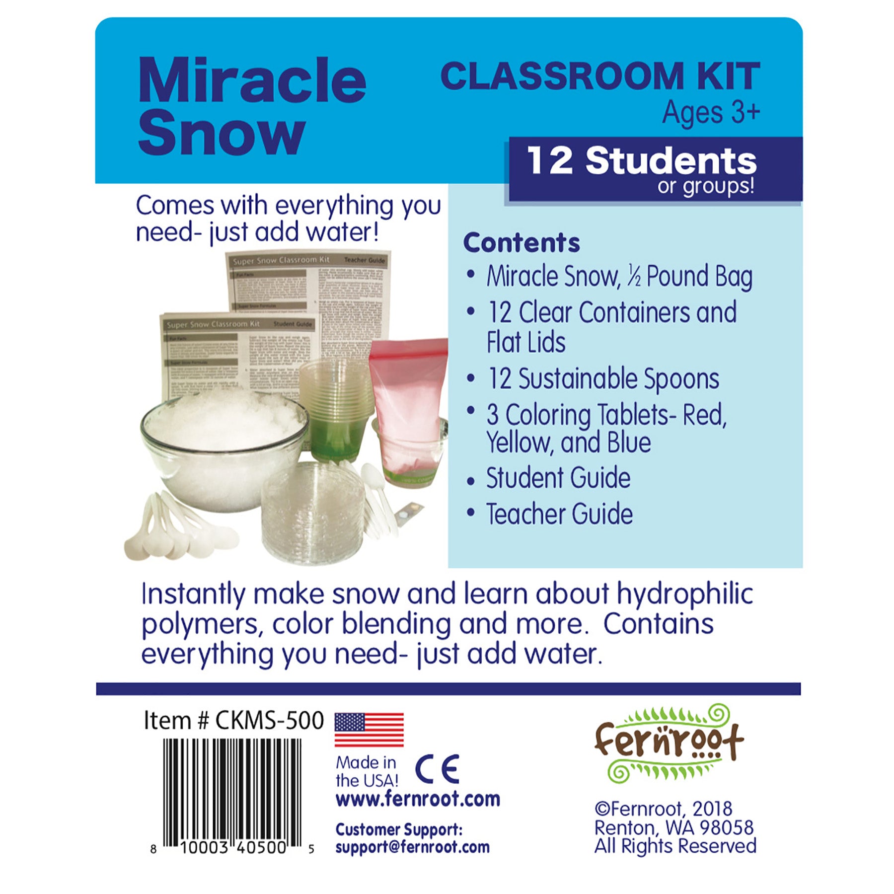 Miracle Snow Classroom Kit