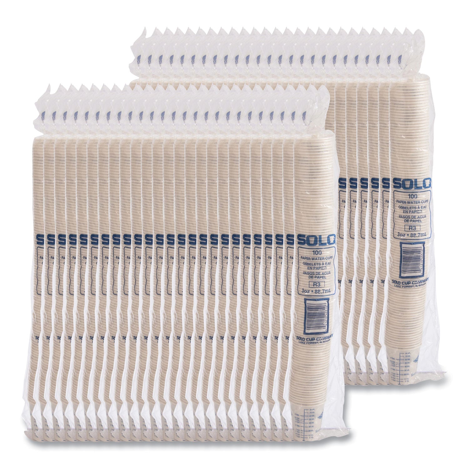 Paper Medical and Dental Graduated Cups, 3 oz, Paper, White/Blue, 100/Bag, 50 Bags/Carton