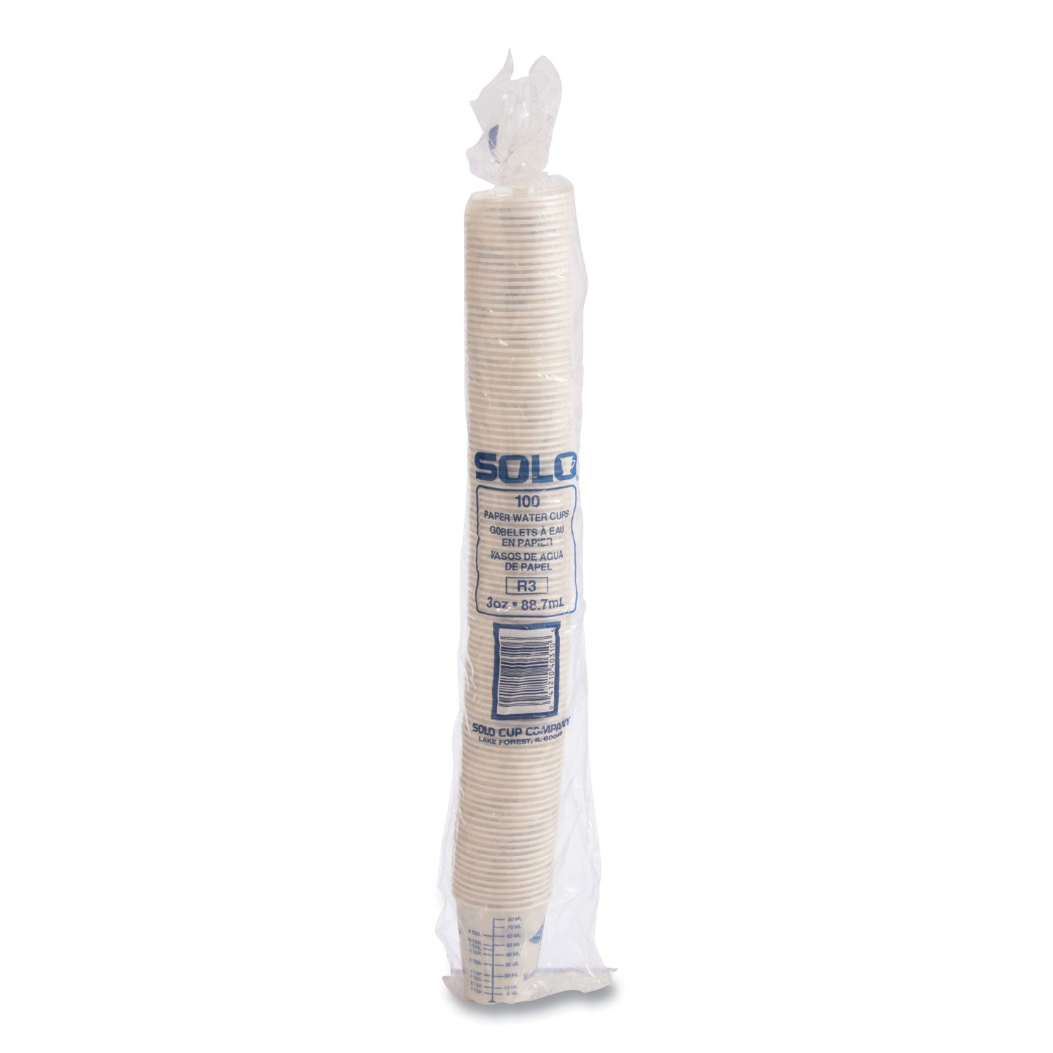 Paper Medical and Dental Graduated Cups, 3 oz, Paper, White/Blue, 100/Bag, 50 Bags/Carton