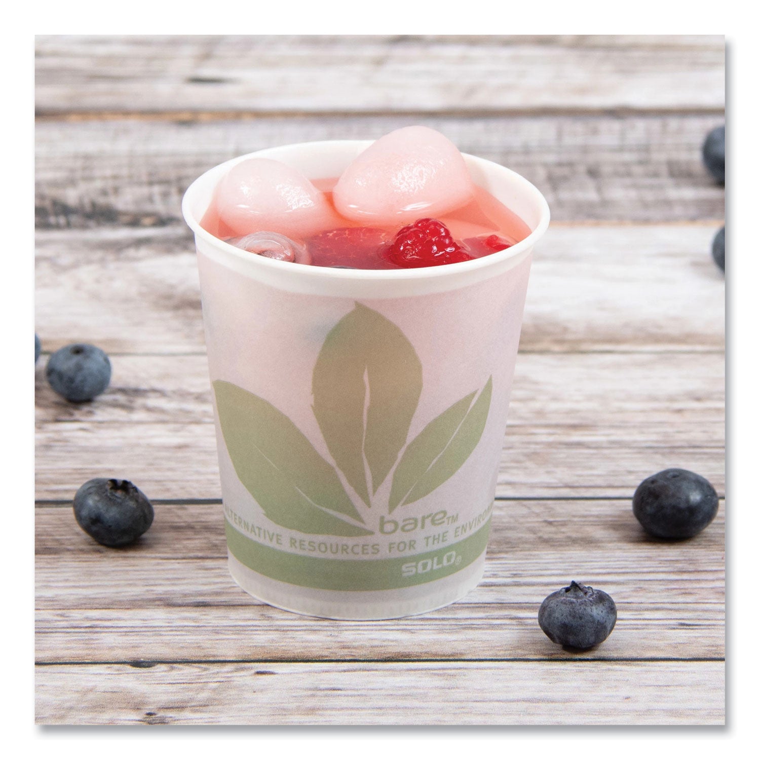 Bare Eco-Forward Paper Cold Cups, 5 oz, Green/White, 100/Sleeve, 30 Sleeves/Carton