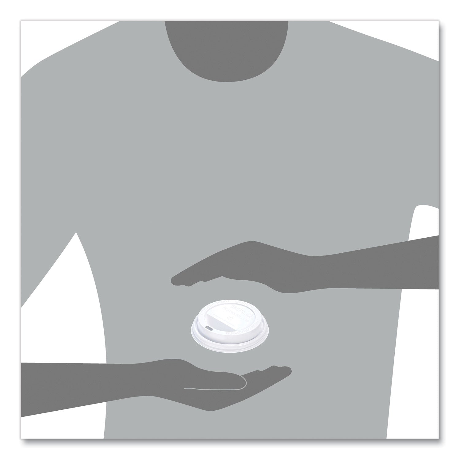 Traveler Cappuccino Style Dome Lid, Fits 10 oz to 24 oz Hot Cups, Plastic, White, 100/Pack, 10 Packs/Carton