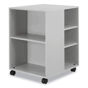 DURABLE Multifunction Trolley, 6 Shelves, 132 lb Capacity, 4 Casters, Wood, Gray, 20.79" W x 23.31" D x 29.45" H, 1 Each