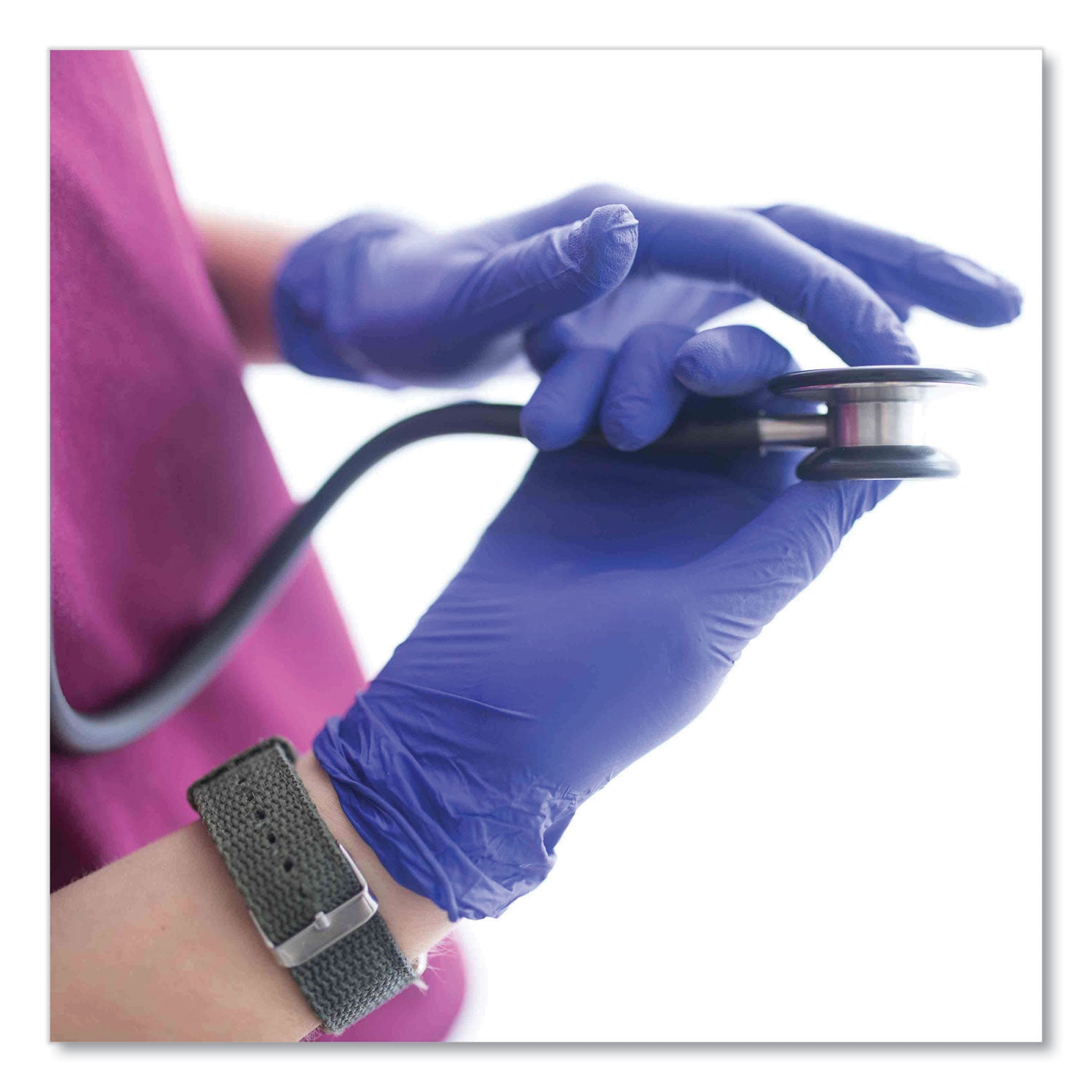 Nitrile Exam Gloves, Powder-Free, Small, 3 Mil Thick, 9.5" Long, Indigo, 100/Box, 10 Boxes/Carton