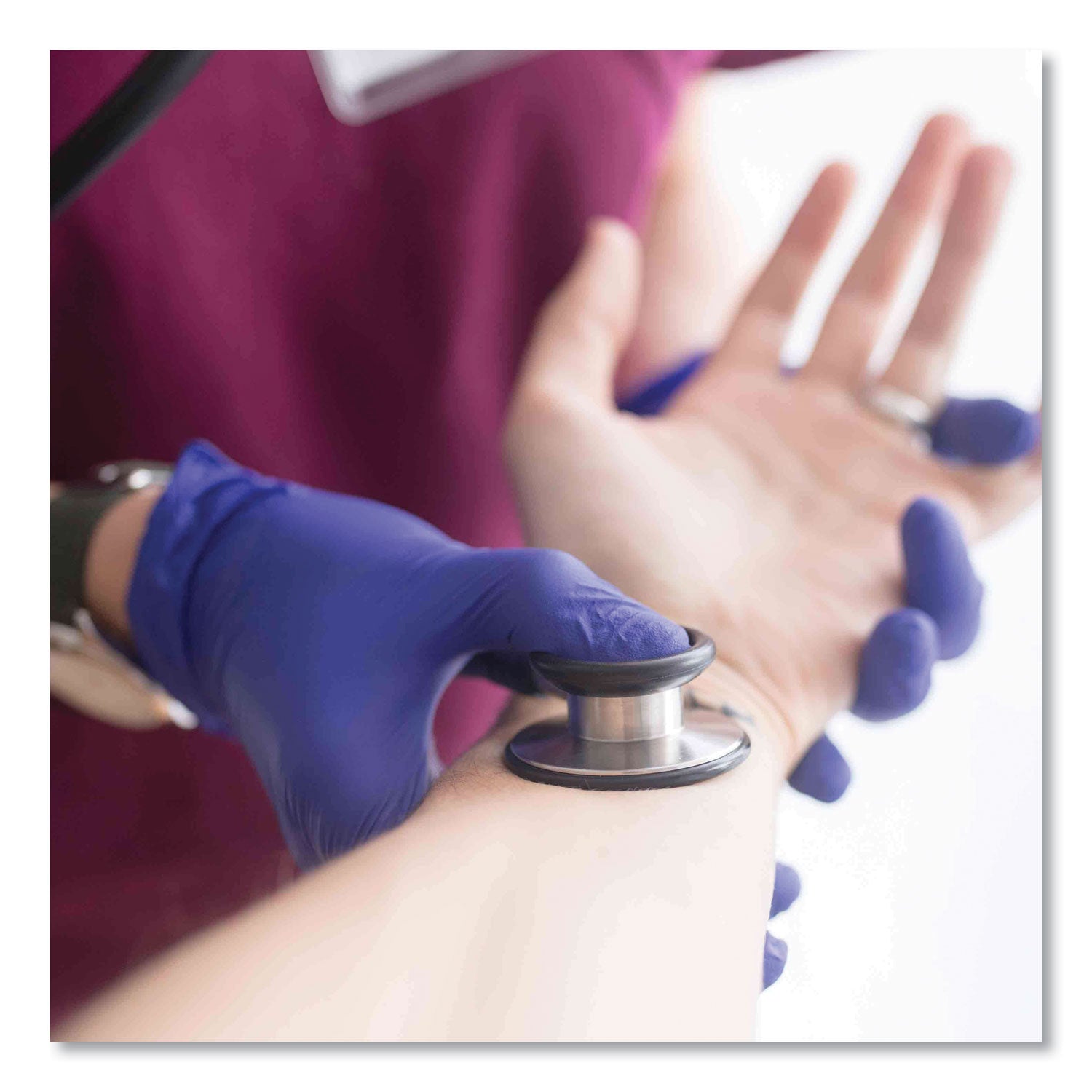 Nitrile Exam Gloves, Powder-Free, Small, 3 Mil Thick, 9.5" Long, Indigo, 100/Box, 10 Boxes/Carton