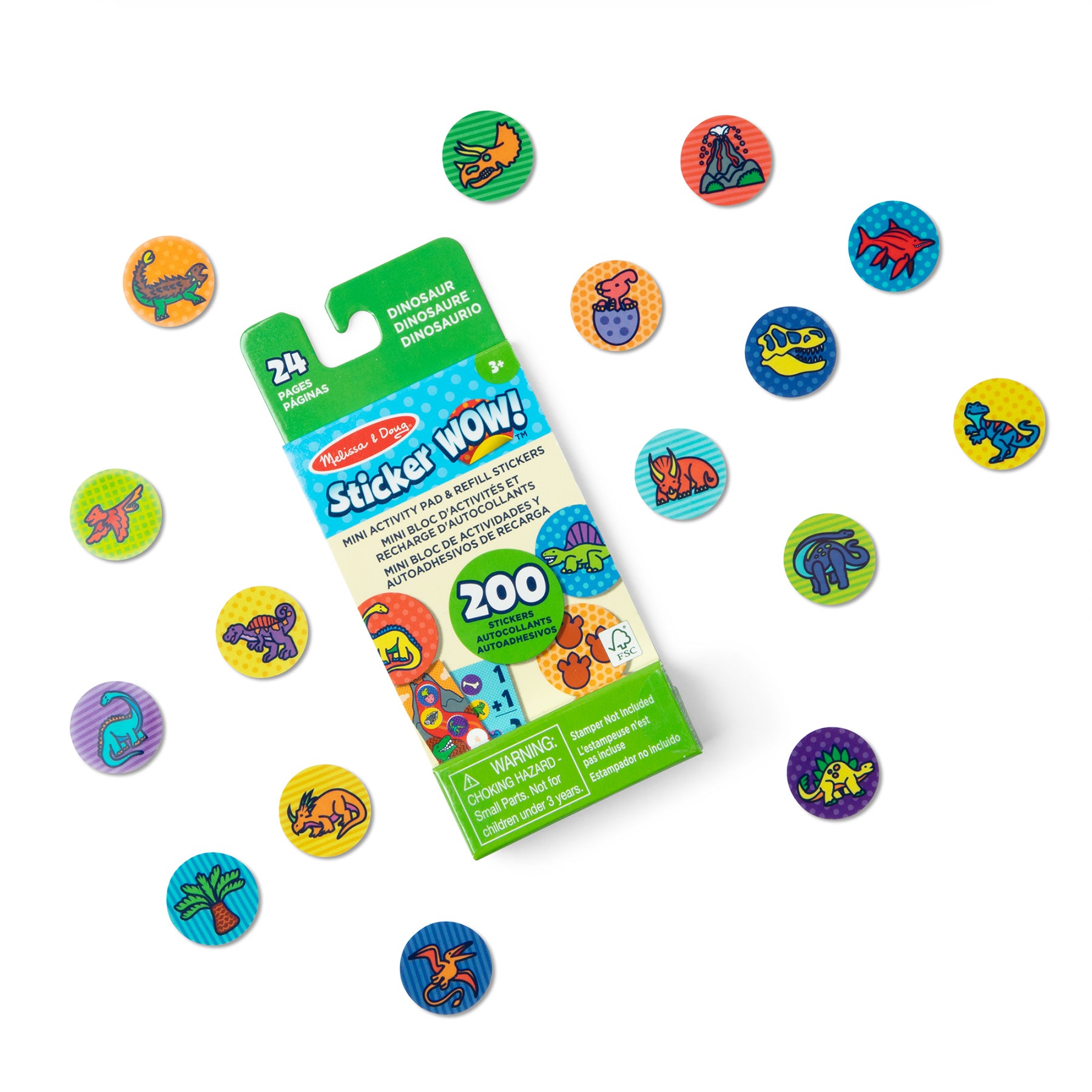 Sticker WOW! Mini Activity Pad with Refill Stickers - Dinosaur