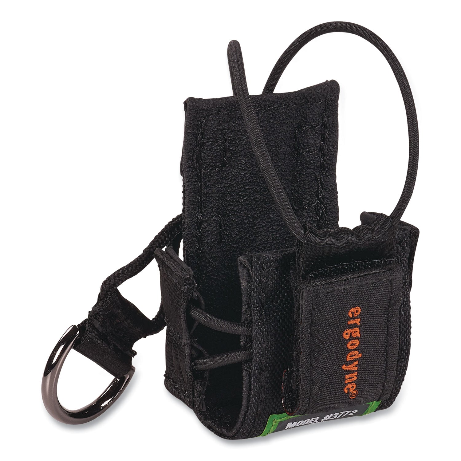 5" Height x 3" Width - Black - Polyester, Elastic, Cast Zinc Alloy - 1 Each