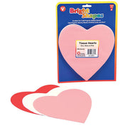 Tissue Shapes - 180 ct., 6" Hearts in Red, White & Pink