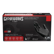 Industrial Nitrile Gloves, Powder-Free, 5 mil, X-Large, Black, 100 Gloves/Box, 10 Boxes/Carton