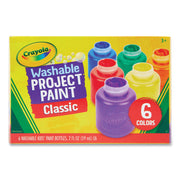 Crayola Washable Project Paint, Painting Supplies for Kids, 6 Count