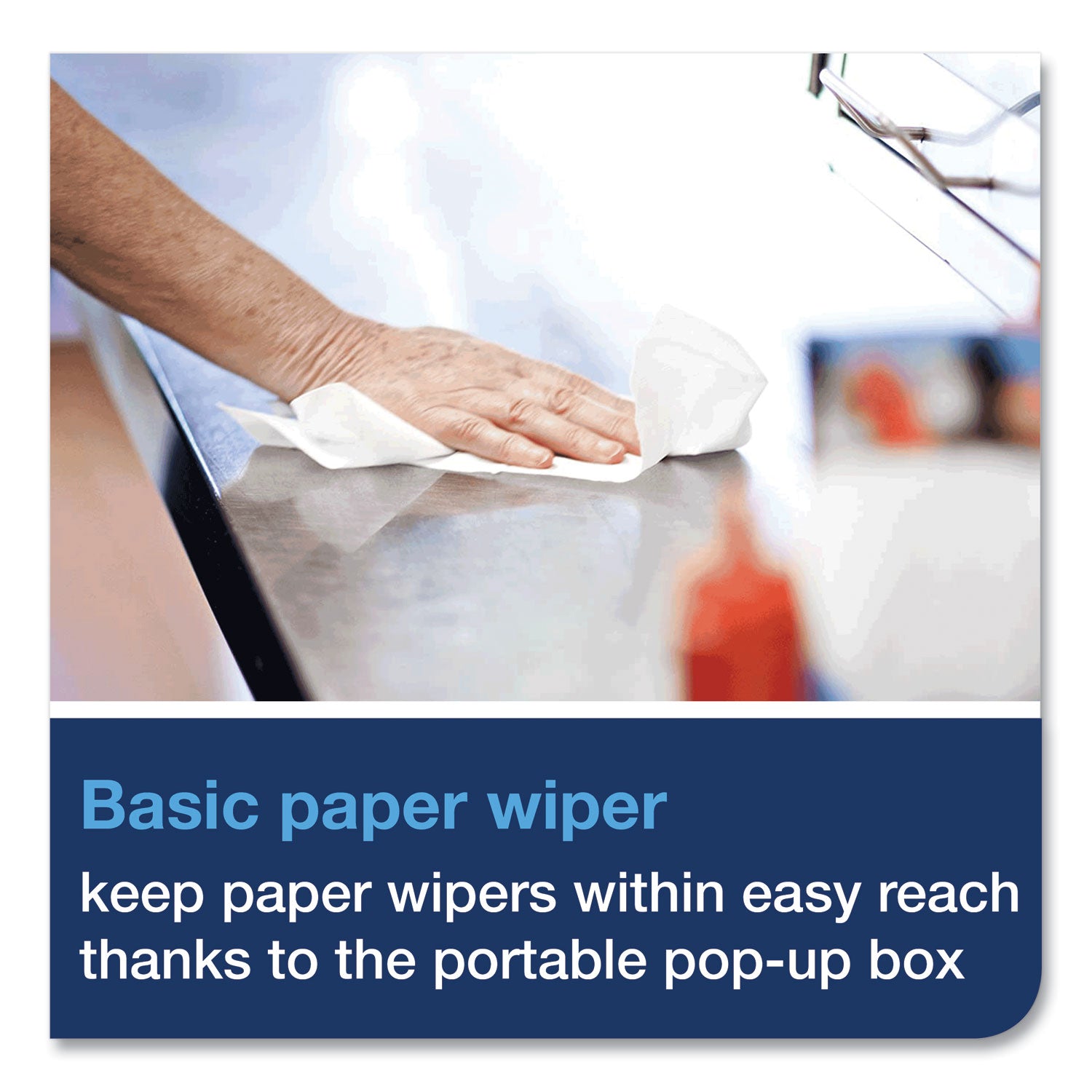 Basic Paper Wiper, 1-Ply, 9 x 10.5, White, 250/Box, 24 Boxes/Carton