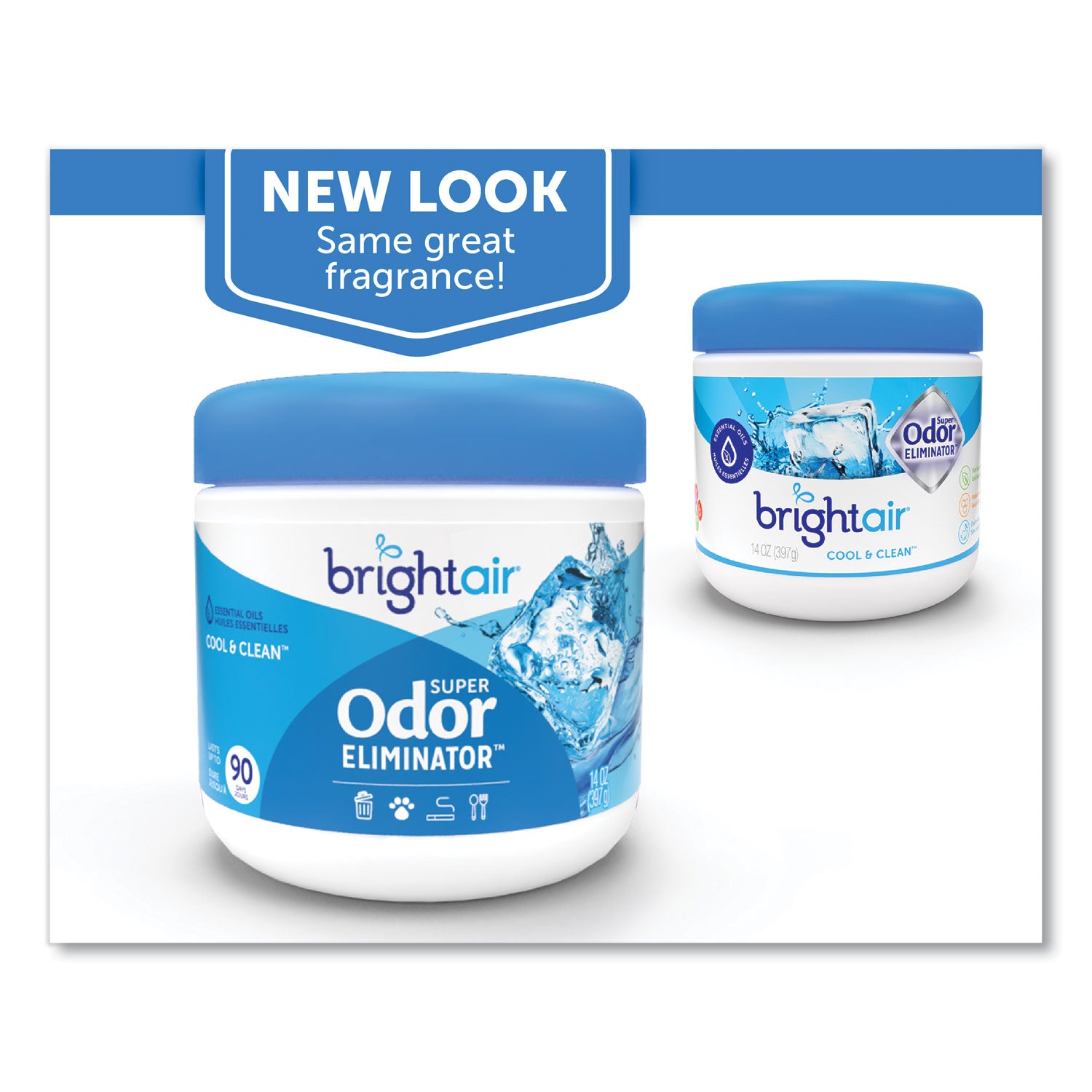 Super Odor Eliminator, Cool And Clean, Blue, 14 Oz Jar