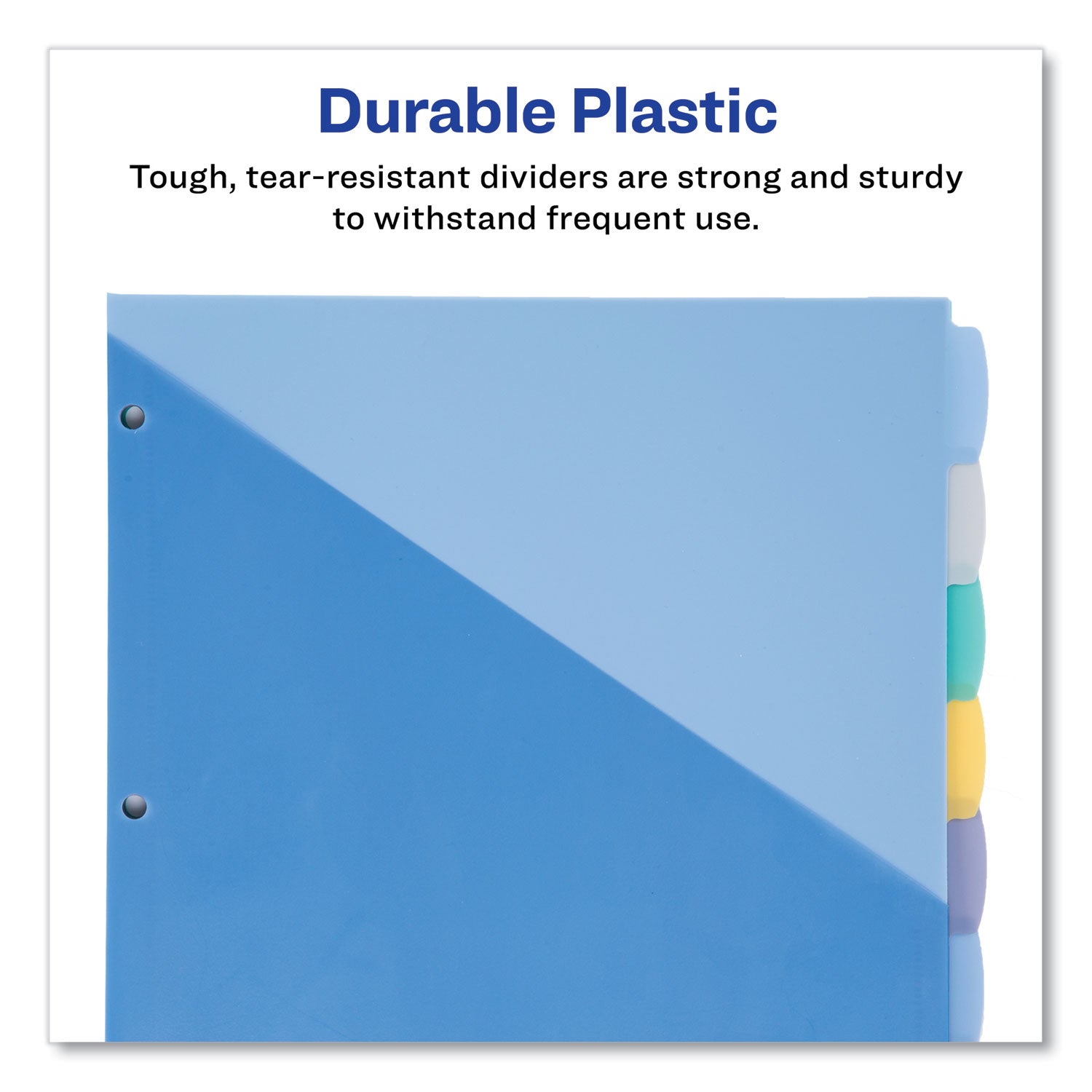 Write & Erase Pocket Plastic Dividers, 8-Tab Set, Multicolor, 1 Set