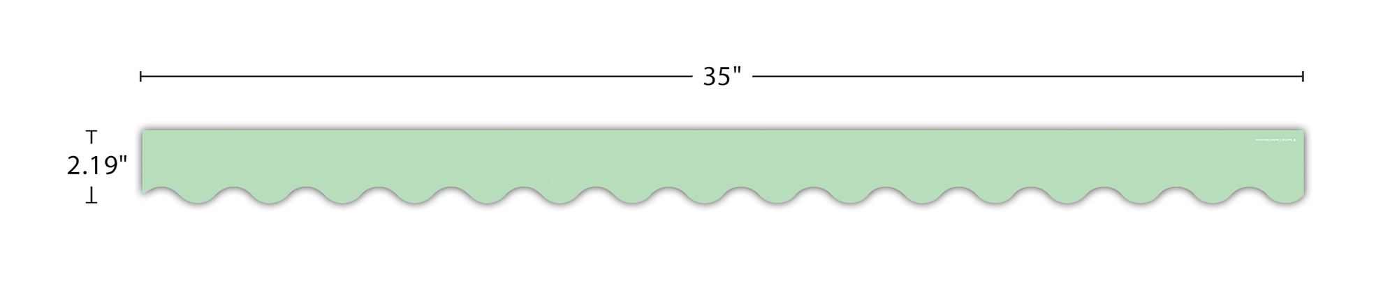 Mint Green Scalloped Border Trim