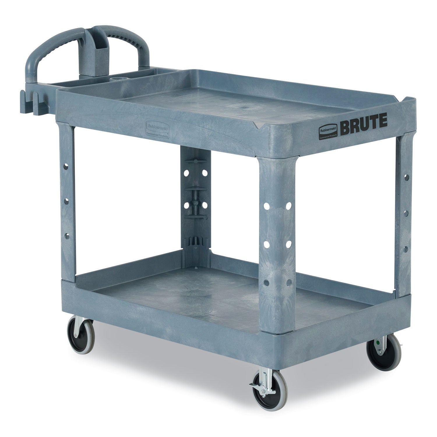 Rubbermaid Commercial Brute Utility Cart - 500 lb Load Capacity - 4 Casters - 5" Caster Size - Foam - 44" Length x 25.25" Width x 39" Height - Gray - 1 Each