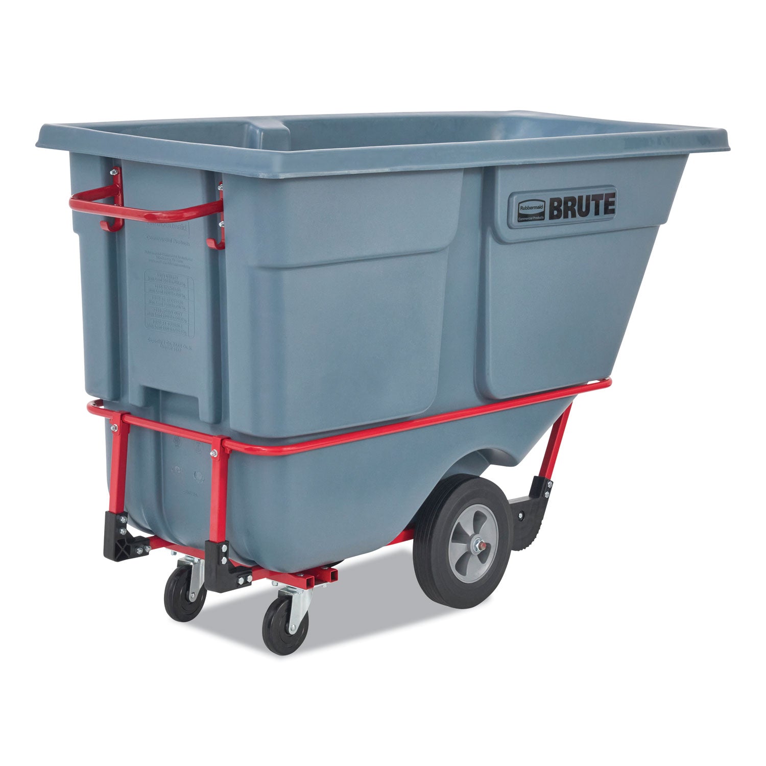 1 cu yd BRUTE DURATILT Frame Tilt Truck, Standard Duty, 1,200 lb Capacity, Gray