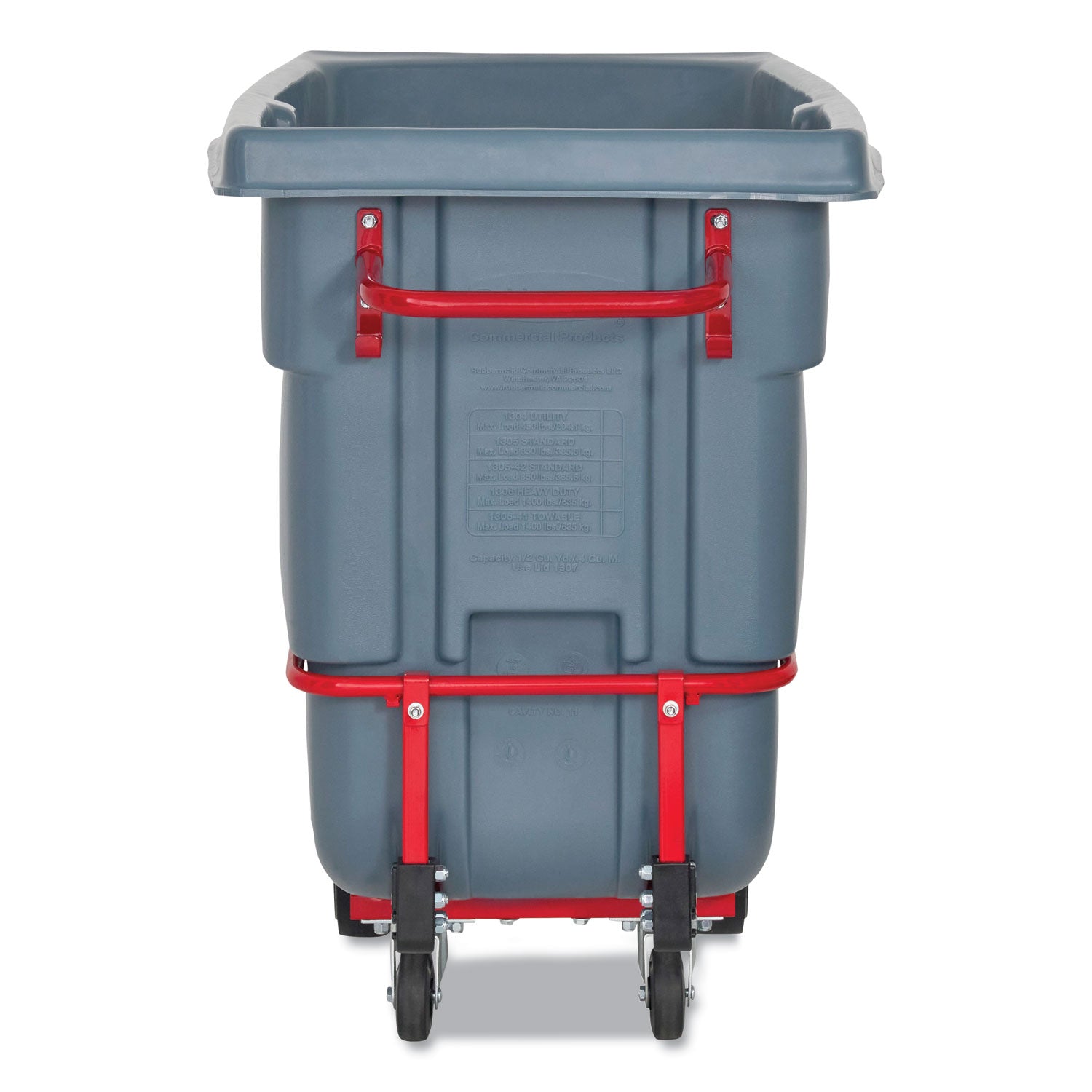0.5 cu yd BRUTE DURATILT Frame Tilt Truck, Heavy Duty, 1,400 lb Capacity, Gray