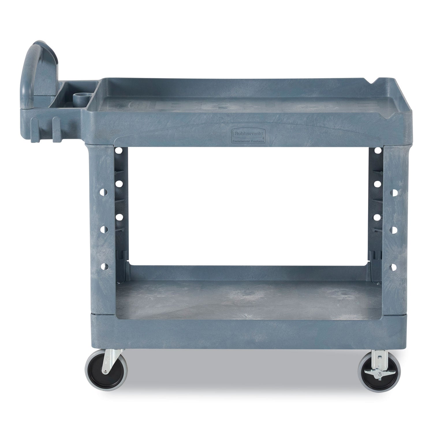 Rubbermaid Commercial Brute Utility Cart - 500 lb Load Capacity - 4 Casters - 5" Caster Size - Foam - 44" Length x 25.25" Width x 39" Height - Gray - 1 Each
