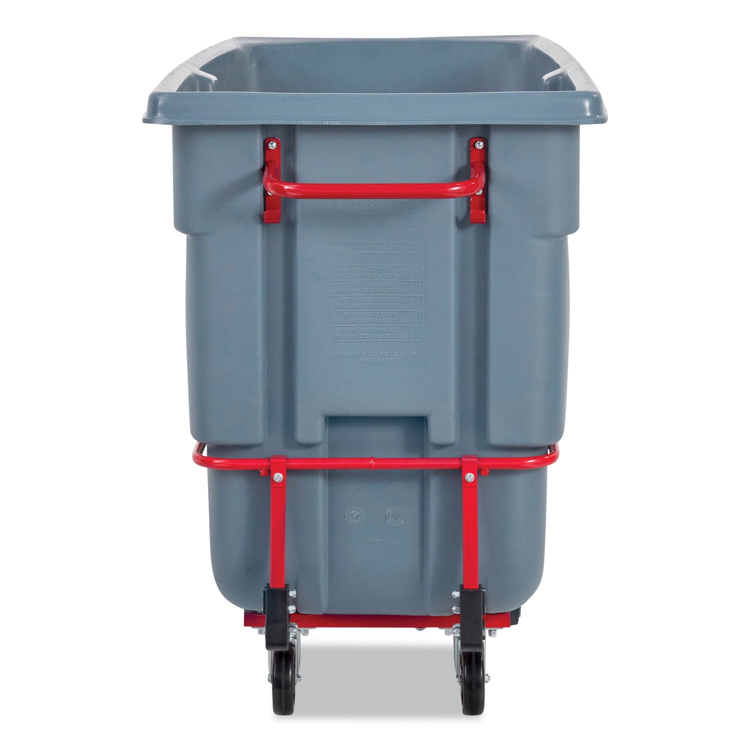 1 cu yd BRUTE DURATILT Frame Tilt Truck, Heavy Duty, 2,100 lb Capacity, Gray