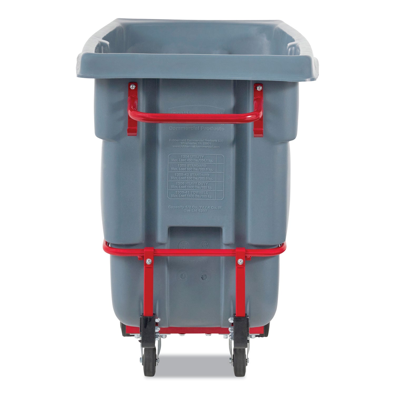 0.5 cu yd BRUTE DURATILT Frame Tilt Truck, Standard Duty, 850 lb Capacity, Gray